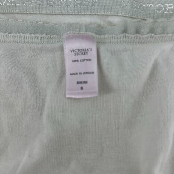 Victoria's Secret Panty Solid White Cotton Bikini Signature Waist Size Small - Picture 4 of 5